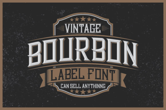 Bourbon: A Fierce Retro Display Typeface for Bold Designs