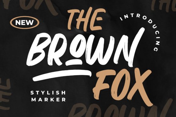 The Brown Fox: A Brush-Style Display Font with Bold Character