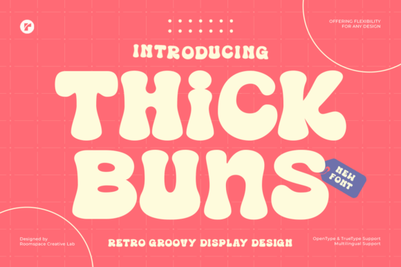 Thick Buns: A Groovy Display Font for Modern Designers
